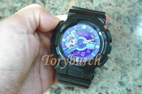 

new colors available relogio G110 men's sports watches, LED chronograph wristwatch digital watch, good gift men & boy, dropshipping with box