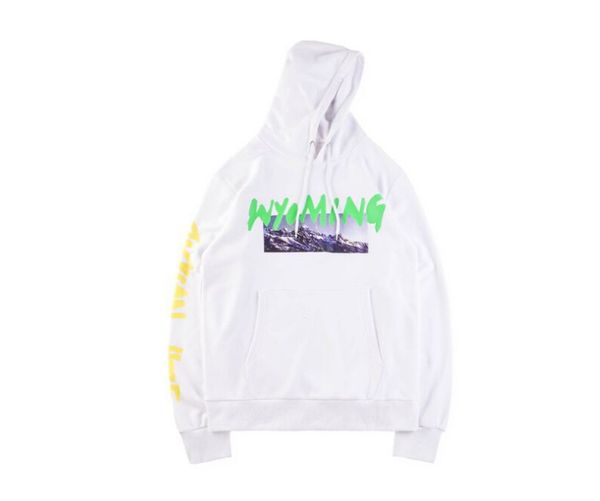 

KANYE NEW Hoodies Men Oversize Mountains Hiphop Skateboard Pullovers Male Wyoming Mountain Hill Design Sweatshirts Tops
