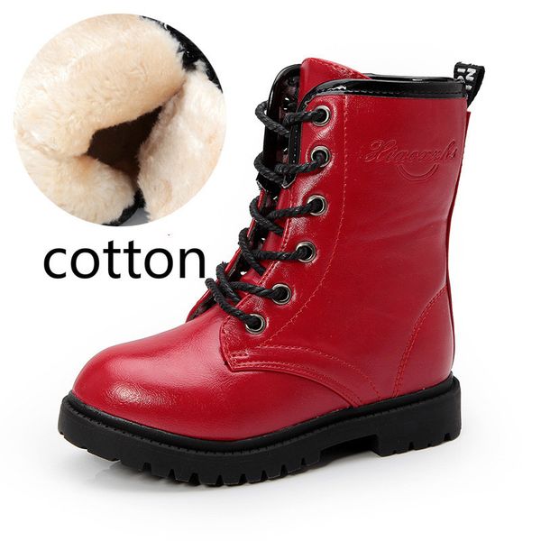 

aikelinyu 2018 осень дети куницы сапоги большая девочка британский стиль мода сапоги зима девушка высокий цилиндр водонепроницаемые сапоги м, Black;red