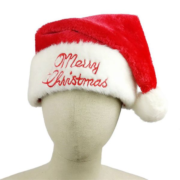 Acheter Impression Lettre Classique En Peluche De Noël Chapeau De Père Noël Doux Blanc Chaud Avec La Peluche Boule De Peluche De 3331 Du Yarqi