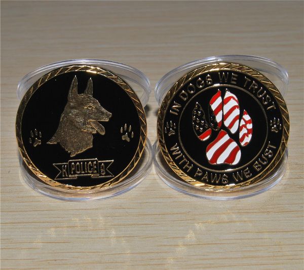 

military and police - working dog k9 handler challenge coin