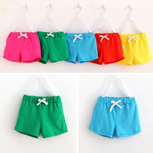 

baby girl shorts candy color with drawstring baby boy clothe girls sport panties 9 colors kids clothing 100% cotton, Black