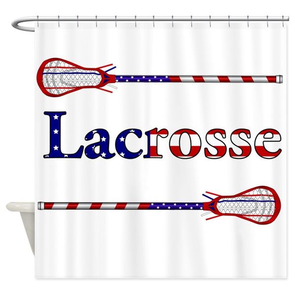 

lacrosse stars and stripes - decorative fabric shower curtain (69"x70
