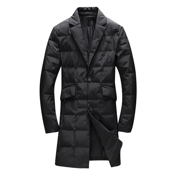 

new arrival winter 90% white duck down long jackets men,winter men's parka ,winter trench coat, Black