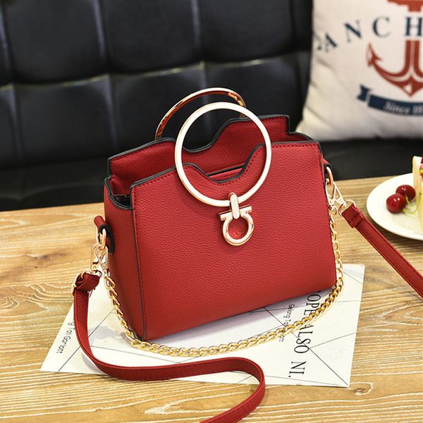 

brand laides purse shoulder clutch evening ale chains handle famous metal casual women bags messenger small handbags ohbjq, Red;black