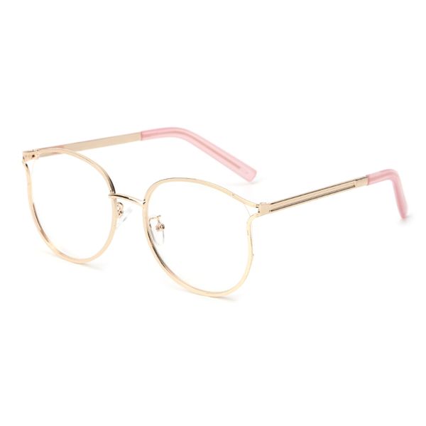 

2018 optical glasses retro cat eye metal frame clear lens women men spectacle eye wear, Silver