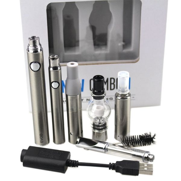 

2018 new design 4 in 1 Starter kit MT3 Vaporizer AGO Atomizer ce3 oil cartridge wax dry herb thick oil EVOD TOUCH BATTERY