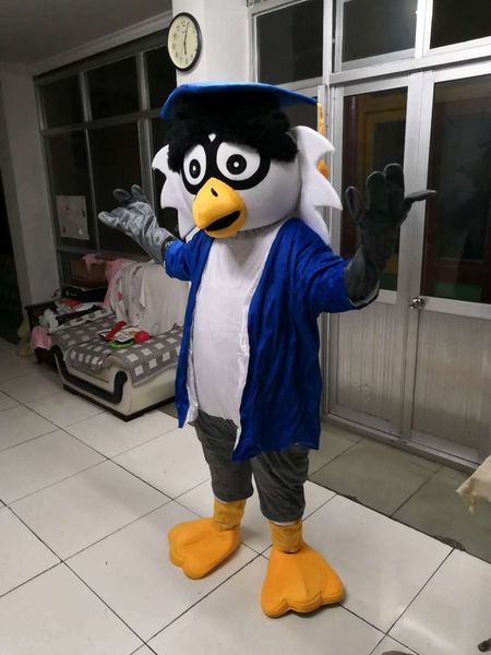 Formato adulto del costume del personaggio dei cartoni animati della mascotte del costume del Dott. Mascot Costume del gufo reale di alta qualità delle immagini trasporto libero