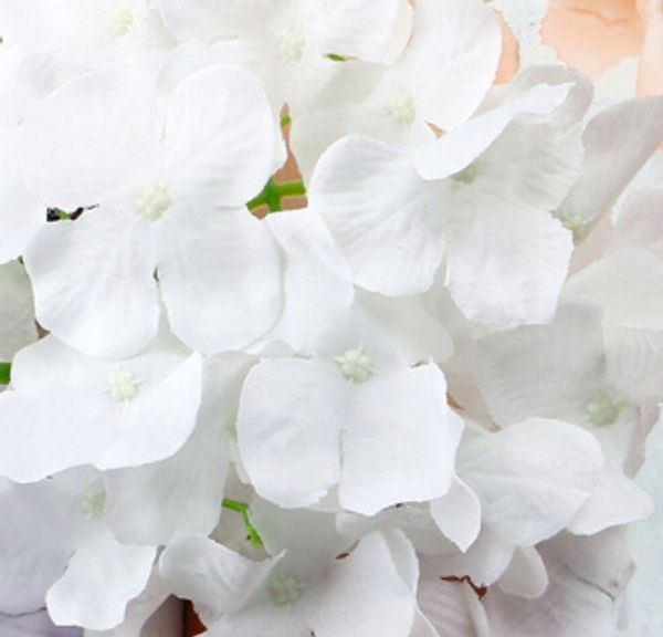 

20pcs silk hydrangea цветы искусственный цветок heads для diy свадебные украшения аксессуары флористика поддельные цветы