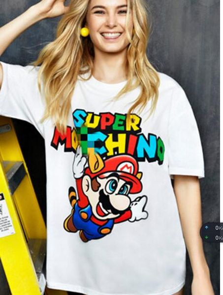 

2016 spring and summer short-sleeved T-shirt Super Mario