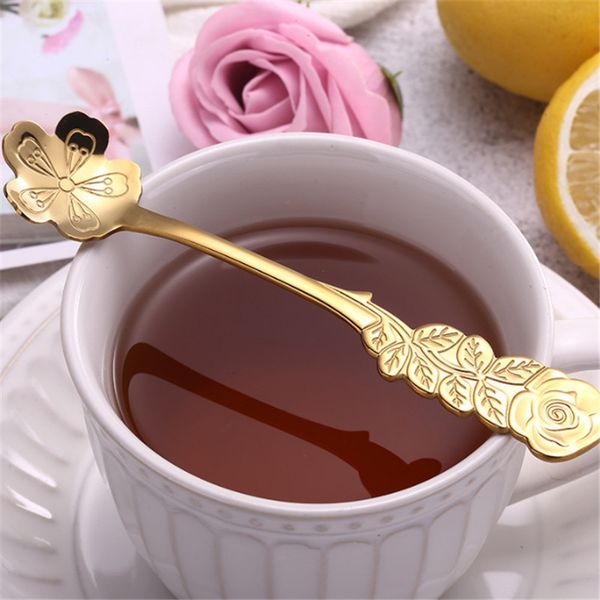 

304 stainless steel coffee spoon gold spoon kitchen supplies 2pcs