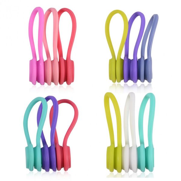 Magnet 3Pcs//Pack Cable Holder Clips Earphones Cord Organizer Multi-functional