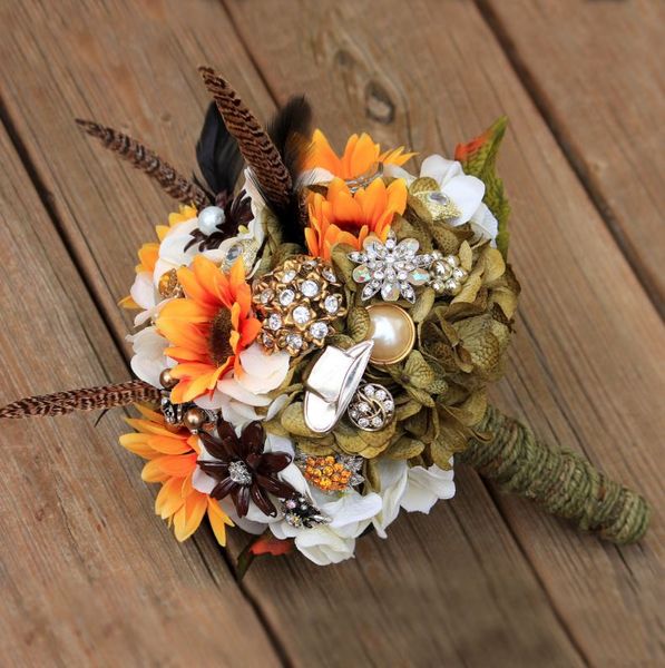 Creative Bridal Jewelry Brooch Bouquet Diy Bouquet Vintage Wind