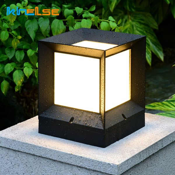 Solar Outdoor Led Light Fixture Power Waterproof Lawn Lamp Fence Gate Lamppost Garden Lights Lighting Decor Uk 2019 From Hogon