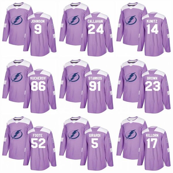 

Women 2018 Fights Cancer Tampa Bay Lightning Steven Stamkos Nikita Kucherov Tyler Johnson Ryan Callahan Chris Kuni Ingram McBain Jerseys