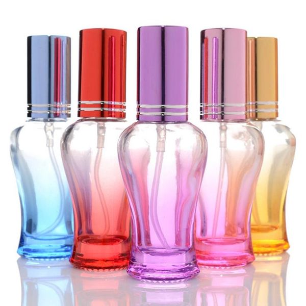 

10ml empty glass perfume bottle portable travel perfume bottle spray bottle with bright colours cap fast shipping f20172725