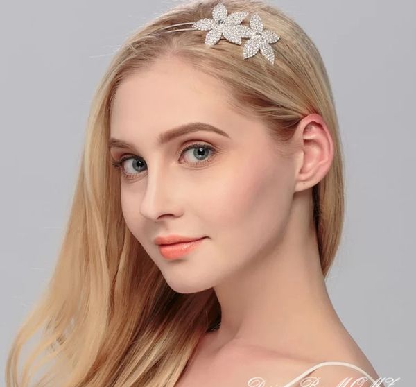 Shiny Crystal Wedding Bridal Rhinestone Pearl Beaded Hair