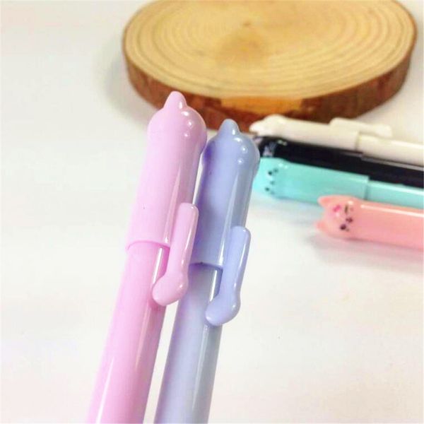 

24pcs/lot cute cat gel pens writing black ink pen students gift prize office school supplies for kids gift