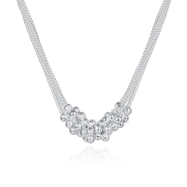 

classic many small ball chains necklaces for women fashion jewelry silver color copper link chain necklace women accessories