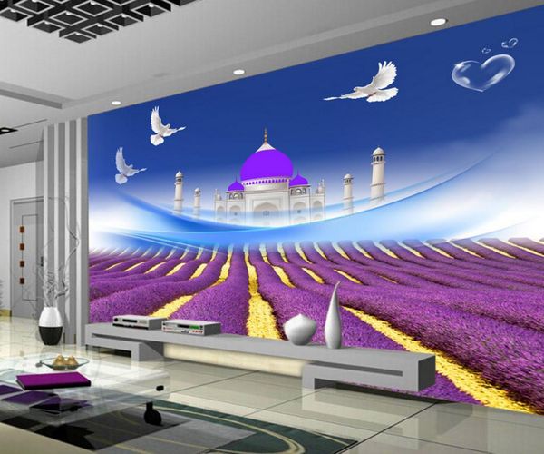 Customize 3d Landscape Wallpaper Lavender Bedroom Wallpaper Bedroom Mural Wall Paper Modern 3d Wallpaper For Living Room Free Wallpaper Free Wallpaper