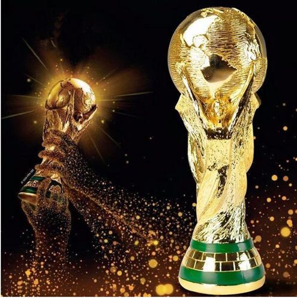 Titan Cup Artware Modelo Colecionável 21cm 27cm 36cm 44cm Rússia Troféu de futebol da copa do mundo Fãs Presente de lembrança DHL Entrega rápida