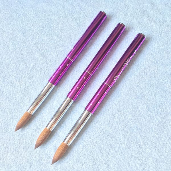 

Acrylic Nail Art Brush #6#8#10#12#14#16#18#20 Round Sharp Design Pure kolinsky professional diamond and painting Sable flower Manicure Tools