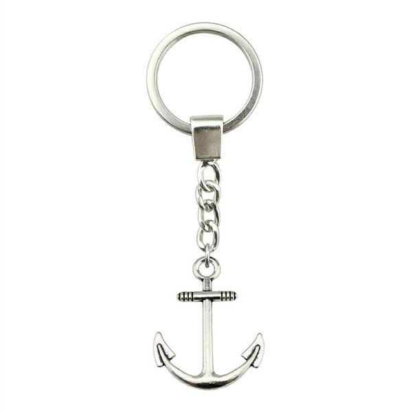 

6 pieces key chain women key rings couple keychain for keys anchor 31x25mm ysk-b10299, Slivery;golden