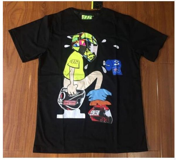 

2018 Valentino Rossi VR46 Racing Black MotoGP Men's T-Shirt Quick Dry Black Jersey C