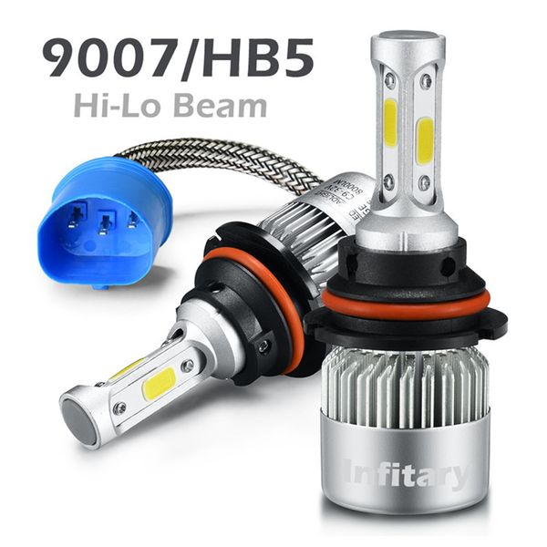 

infitary 9007 hb5 led автомобилей headllight привет-lo луч света 72 вт 8000lm 6500 к 12 в / 24 в авто фары лампы