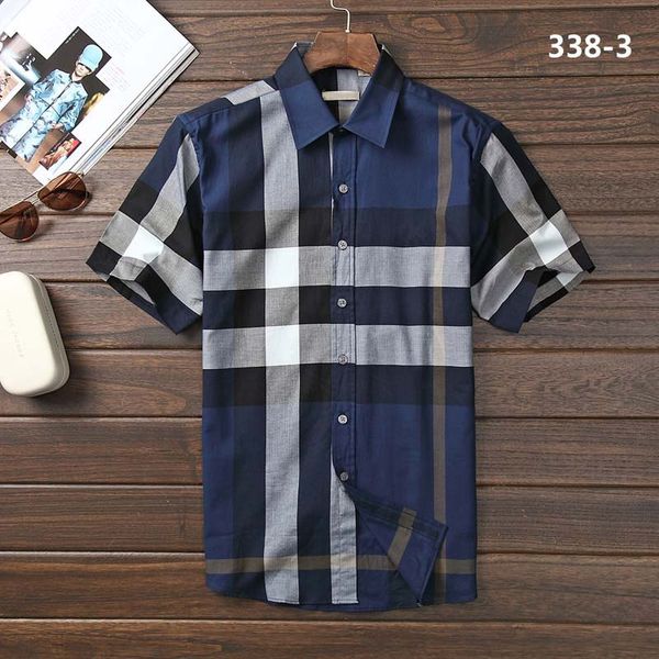 

Мужские рубашки Мужская одежда Slim Fit плед бизнес дизайнер рубашка летняя сорочка