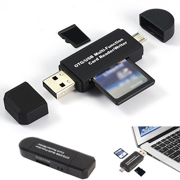 

Micro u b otg to u b 2 0 adapter d card reader for android phone tablet pc u