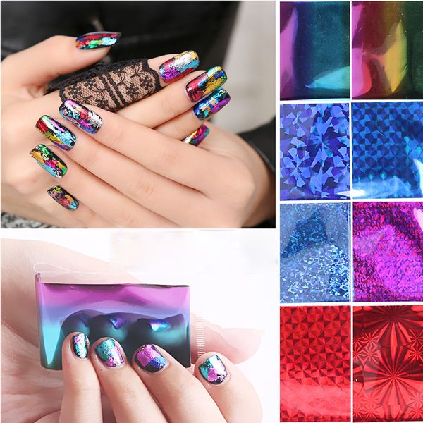 

30pcs/lot mix color transfer foil nail art sticker colorful nail starry glitter transfer decals manicure diy art decoration, Black