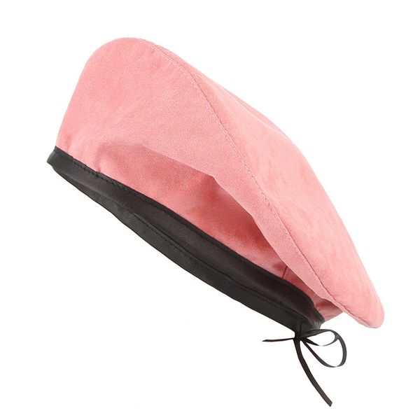 

fashion solid color flat beret caps for women autumn winter artist painter hat casual korean hat black gray female beret aht401, Blue;gray