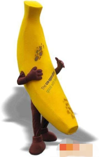 Costume personalizzato della mascotte della banana Dimensione adulta spedizione gratuita