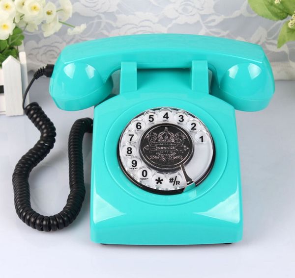 

wild wood rotary design retro landline phone for home