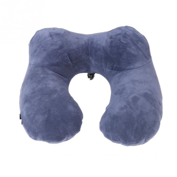

portable u-shaped inflatable pillow travel plane office rest neck air cushion