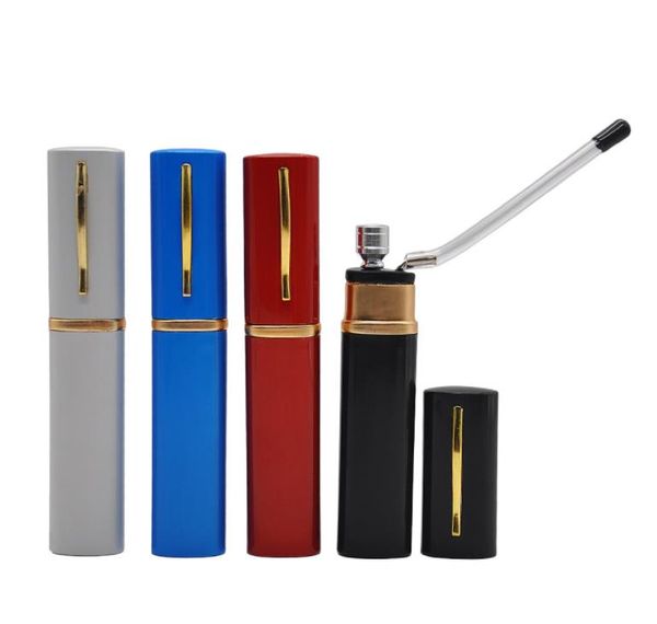 Tubo de metal pequeno porta-caneta pequeno narguilé lutando jamaica reggae criativo tubo de alumínio tabaco fumar conjunto