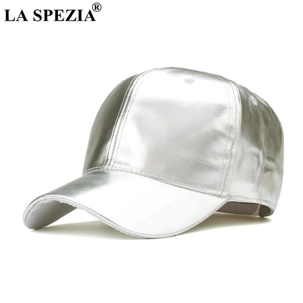 

la spezia men baseball cap silver leather snapback hats for women punk rock adjustable male autumn classic dad cap ivy golden, Blue;gray