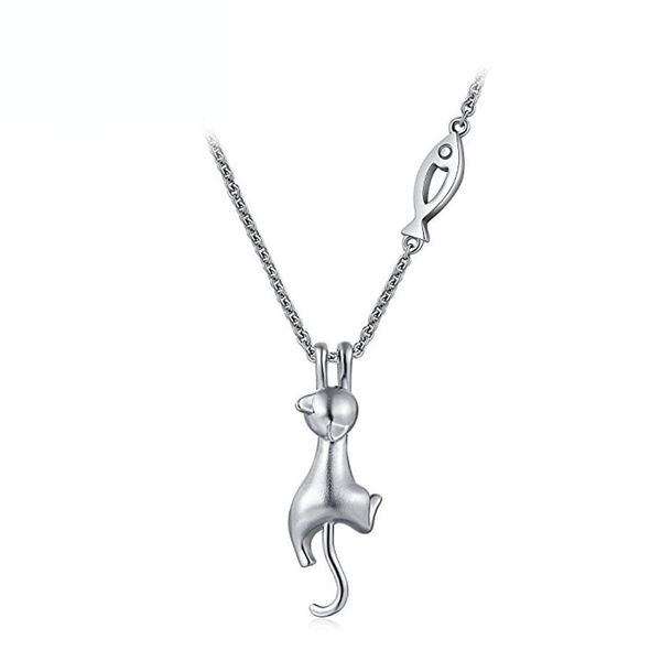 

susenstone 2018 pendant cat - silver jewelry cat necklace silver 925 pendant female necklace sale