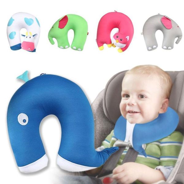 U Shaped Baby Car Headrest Pillow Infant Cartoon Travel Pillow