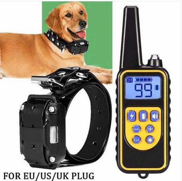 

wholesales 880 800m waterproof rechargeable remote control dog electric training collar with lcd display for all size dogs