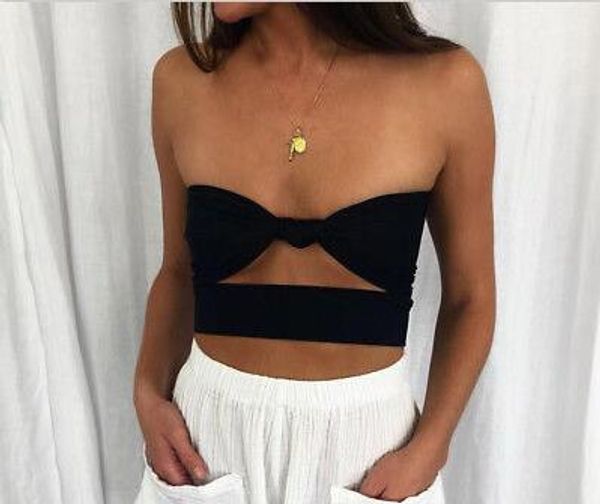 

summer lady women bustier bra crop bralette sleeveless shirt tank boob tube ladies summer fashion clothing, White