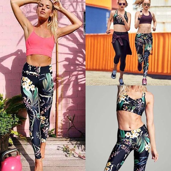 

fashionable gradient colors printing yoga pants leggings sports pants tight elastic yoga, White;red
