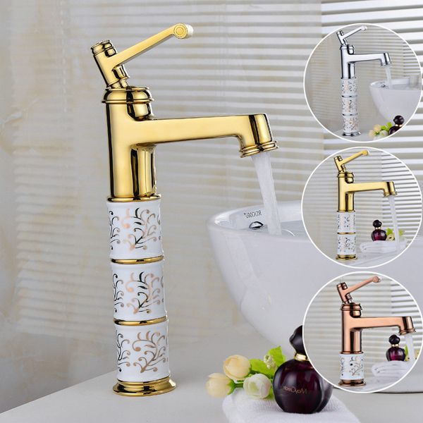 

bathroom basin faucets cold mixer brass faucet mixer tap chrome/gold/antique porcelain base newly faucet