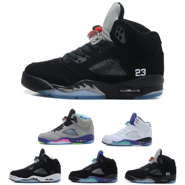 

2019 new 5 5s v man basketball shoes og olympic metallic gold white cement black metallic red blue suede fire red sports sneakers