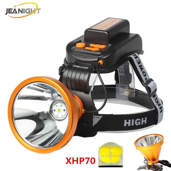 

for hunting xhp70 led head lamp headlamp built-in battery 19800mah powerful headlight white yellow light