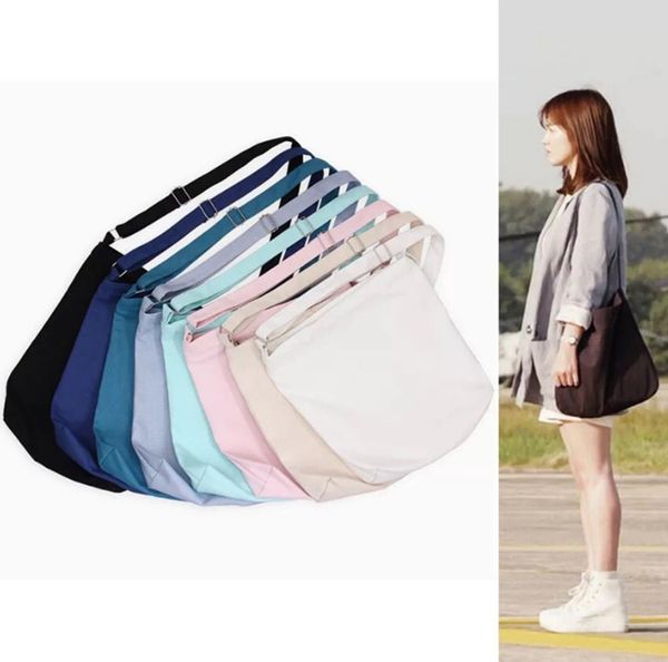 

fashion canvas shoulder bag literature and art model sling bag blank bag outdoor portable messenger bags gga259 10pcs