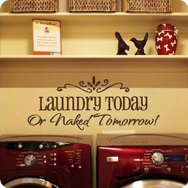 

laundry today diy art wall decal decor room stickers vinyl home mural paper