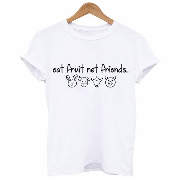 

vegan happy piglet t-shirt women plant clothing vegetarian kawaii tshirt cute pig printed short sleeve female t shirt wt578, White