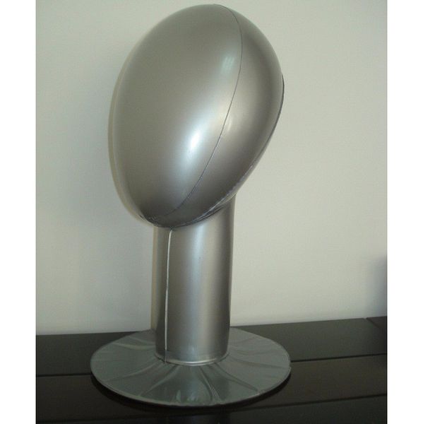 

high level long neck inflatable mannequin head model inflatable for wig show, Khaki
